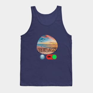 Relax on the Beach Mode On Tank Top